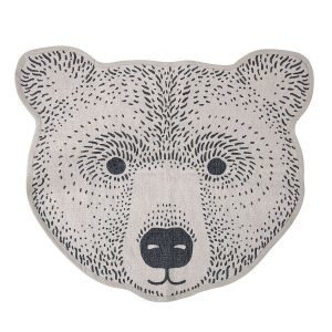 Bloomingville Bear Matto Ruskea / Harmaa 75x85 Cm