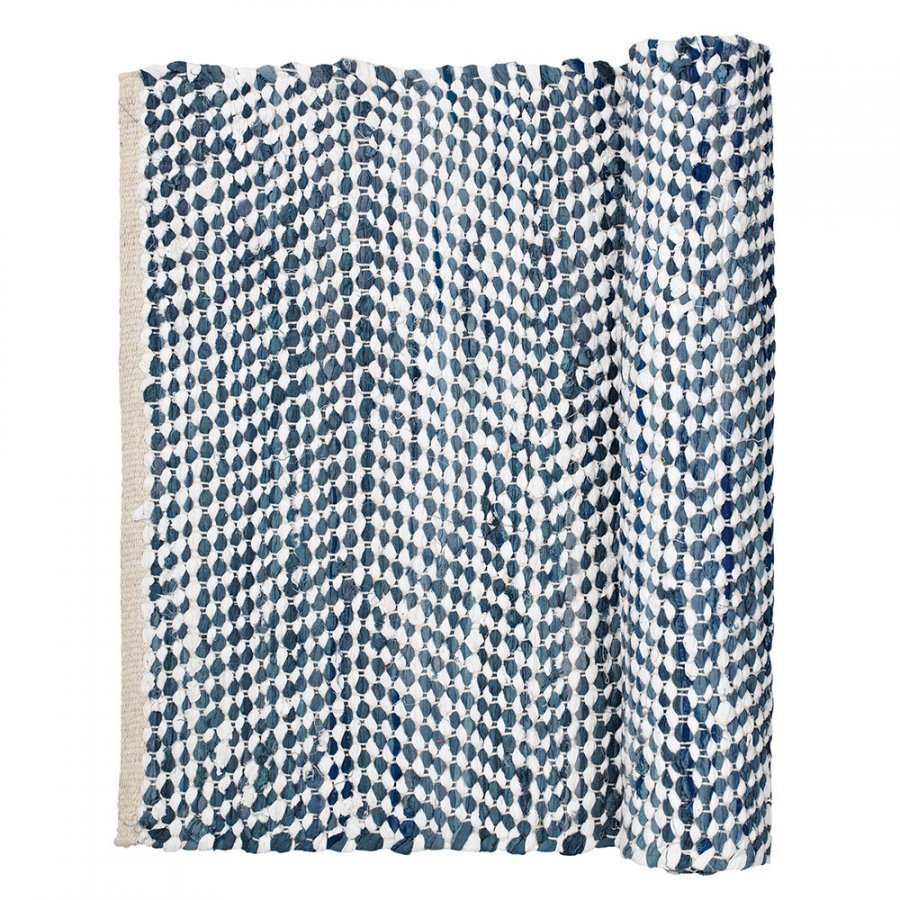 Broste Copenhagen Zigzag Matto 60x90 Cm Insignia Blue