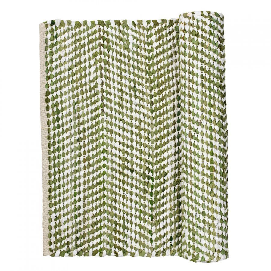 Broste Copenhagen Zigzag Matto 60x90 Cm Oil Green