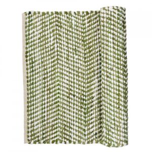 Broste Copenhagen Zigzag Matto 70x140 Cm Oil Green