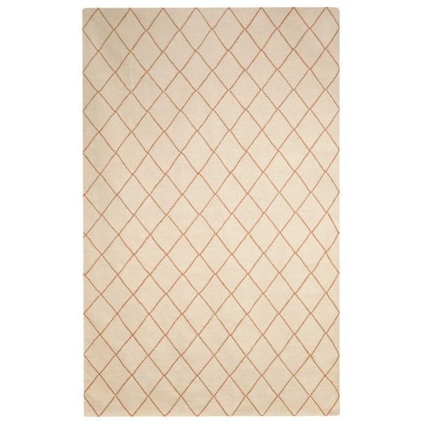 Chhatwal & Jonsson Diamond Matto Offwhite / Orange 230x336 Cm