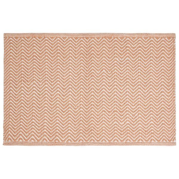 Chhatwal & Jonsson Herring Bone Matto Orange / Khaki 80x50 Cm
