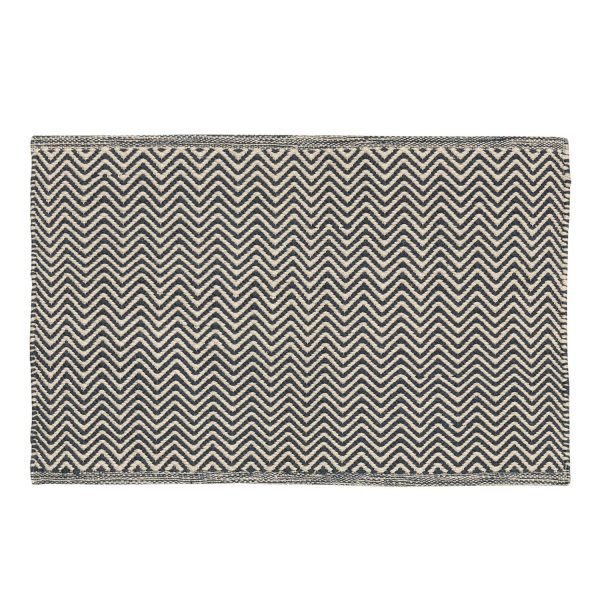 Chhatwal & Jonsson Herringbone Matto Ivory / Navy 50x80 Cm