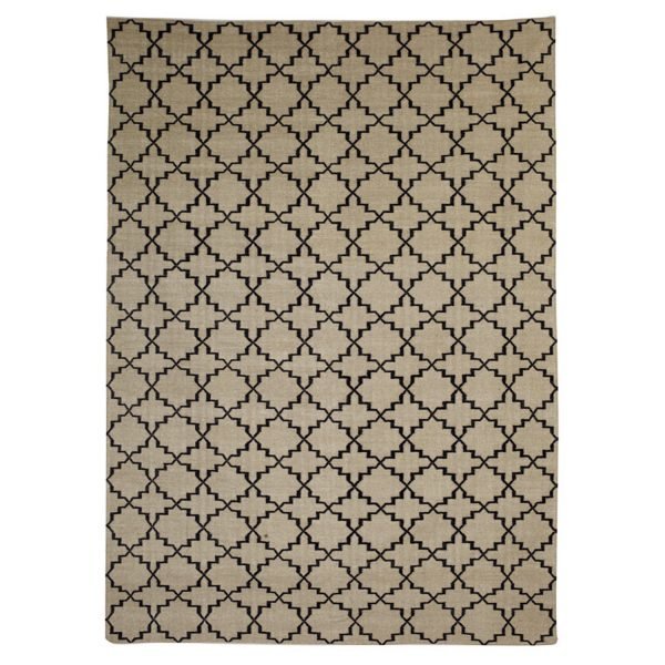 Chhatwal & Jonsson New Geometric Matto Beige / Black 180x272 Cm