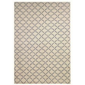 Chhatwal & Jonsson New Geometric Matto Offwhite / Indigo 180x272 Cm