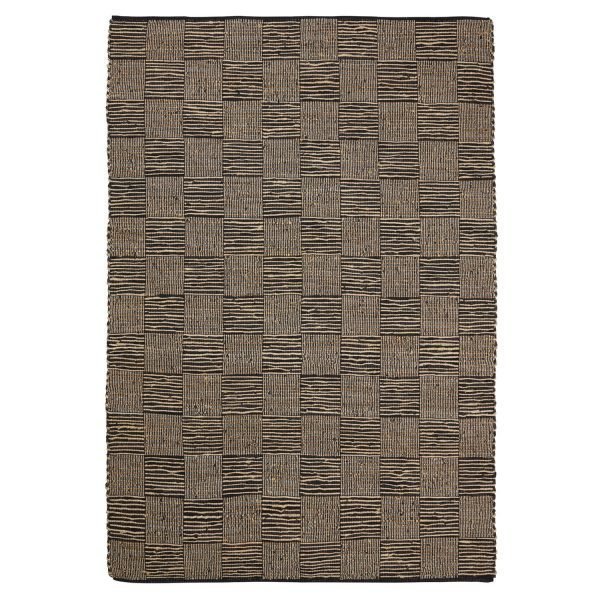 Chhatwal & Jonsson Rana Matto Juutti / Nahka Beige / Musta 50x80 Cm