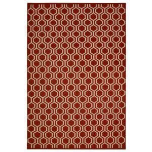 Chhatwal & Jonsson Varanasi Dhurry Matto Red / Off White 180x272 Cm