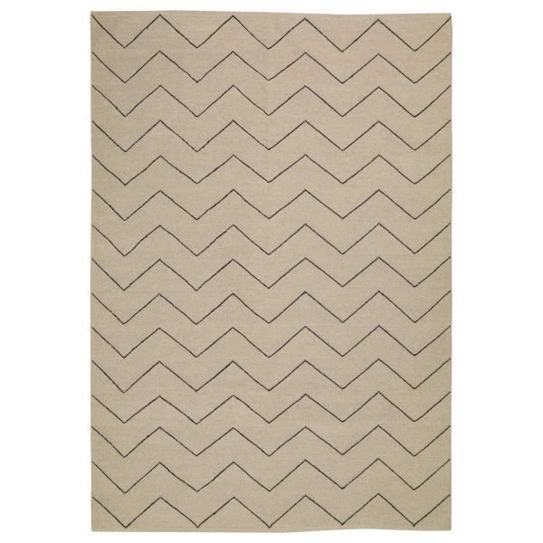 Chhatwal & Jonsson Zigzag Matto Beige / Black 180x270 Cm