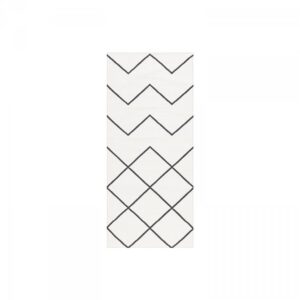 Decotique Geometrie Coton 01 Matto 80x150 Cm Valkoinen/Musta