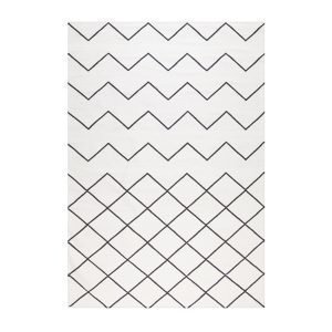 Decotique Geometrie Coton 01 Matto Valkoinen / Musta 200x300 Cm