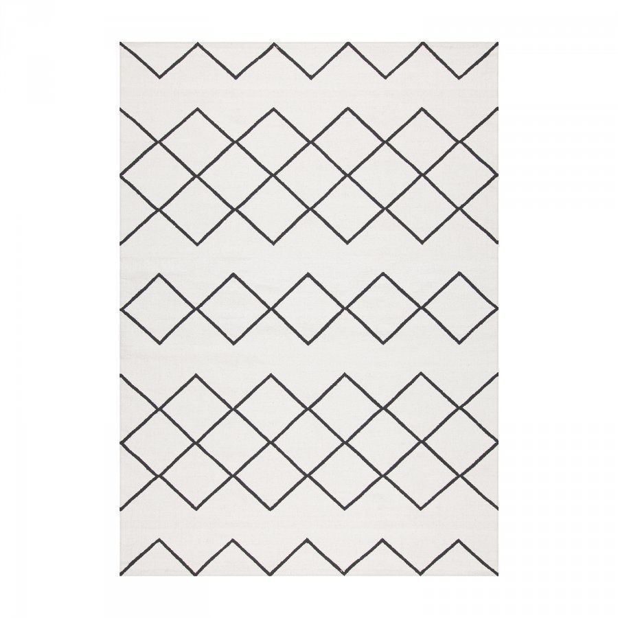 Decotique Geometrie Coton 03 Matto 200x300 Cm Valkoinen/Musta