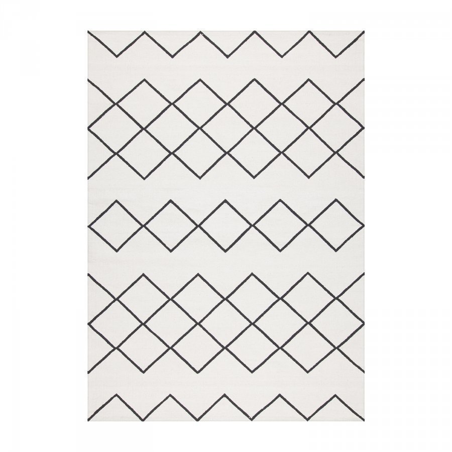 Decotique Geometrie Coton 03 Matto 200x300 Cm Valkoinen/Musta