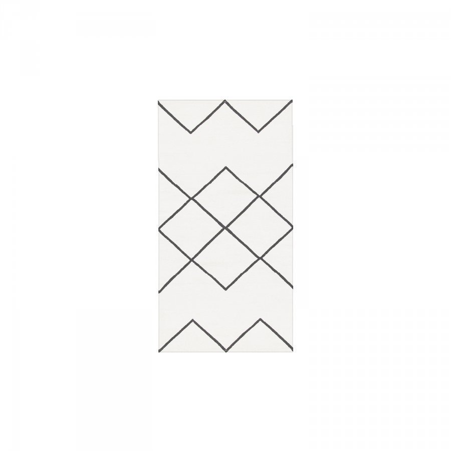 Decotique Geometrie Coton 03 Matto 80x150 Cm Valkoinen/Musta