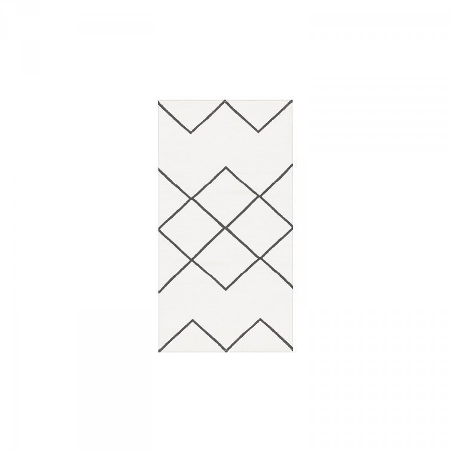 Decotique Geometrie Coton 03 Matto 80x150 Cm Valkoinen/Musta