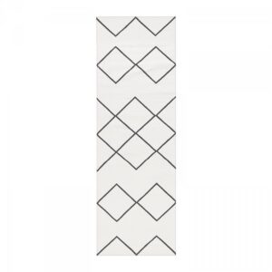 Decotique Geometrie Coton 03 Matto 80x240 Cm Valkoinen/Musta