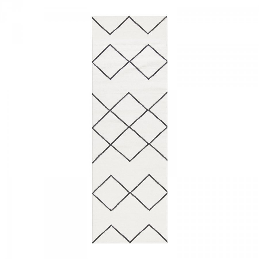 Decotique Geometrie Coton 03 Matto 80x240 Cm Valkoinen/Musta