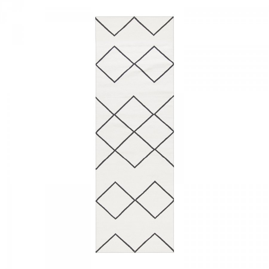 Decotique Geometrie Coton 03 Matto 80x240 Cm Valkoinen/Musta