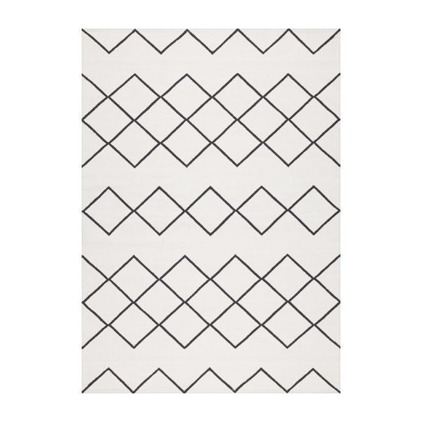 Decotique Geometrie Coton 03 Matto Valkoinen / Musta 170x240 Cm