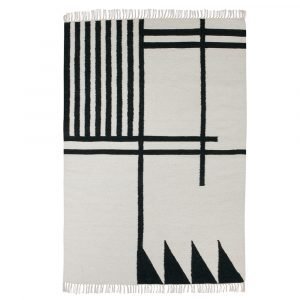 Ferm Living Kelim Black Lines Matto 200x140 Cm