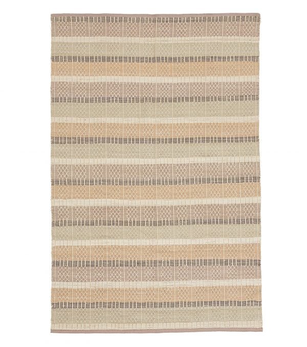 Finarte Eija Rasinmäki Kardemummo Puuvillamatto Harmaa Beige 80x200 Cm