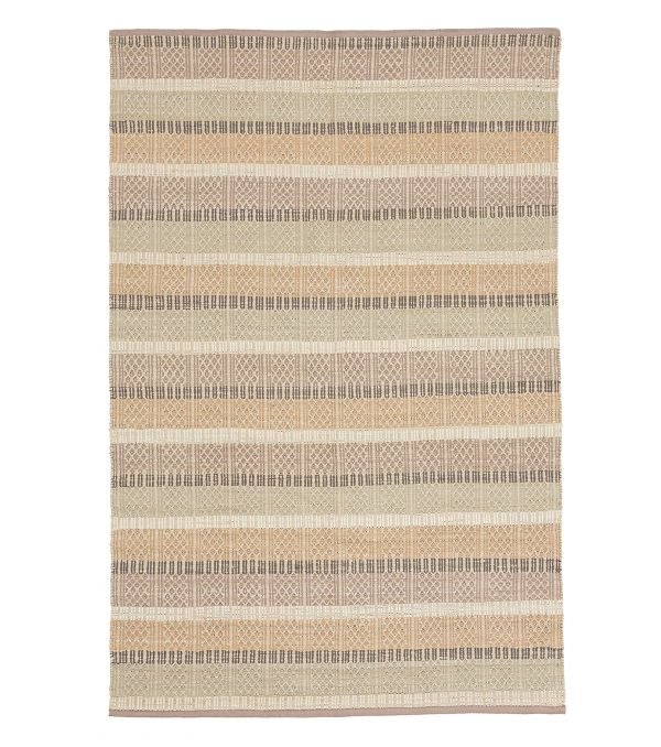 Finarte Eija Rasinmäki Kardemummo Puuvillamatto Harmaa Beige 80x200 Cm