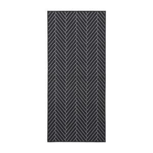 House Doctor Herringbone Ovimatto Musta / Vaaleanharmaa 90x200 Cm