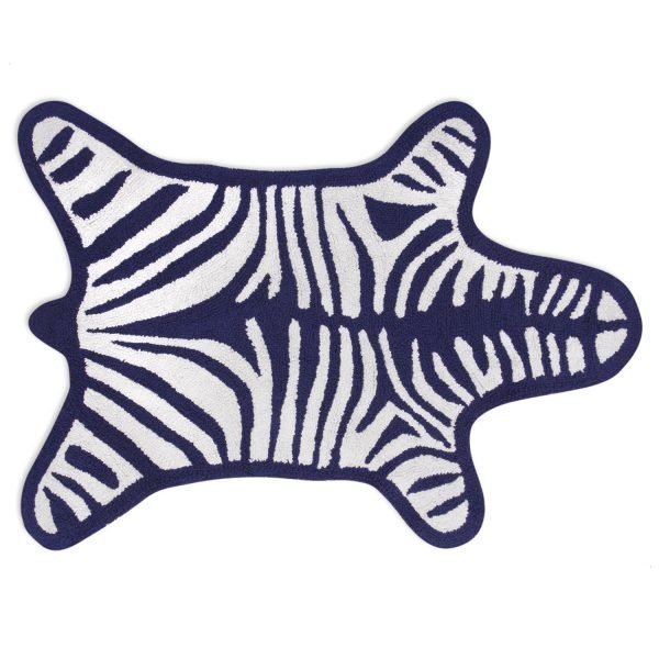 Jonathan Adler Zebra Kylpyhuonematto Navy 79x112 Cm