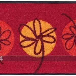 Kleen-Tex Matto Fleurette Rouge 50x75 Cm