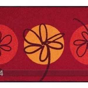 Kleen-Tex Matto Fleurette Rouge 75x120 Cm