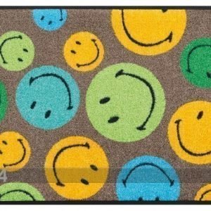 Kleen-Tex Matto Smiley Mixed Smileys Green 50x75 Cm