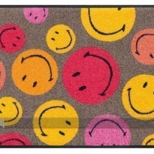 Kleen-Tex Matto Smiley Mixed Smileys Pink 50x75 Cm