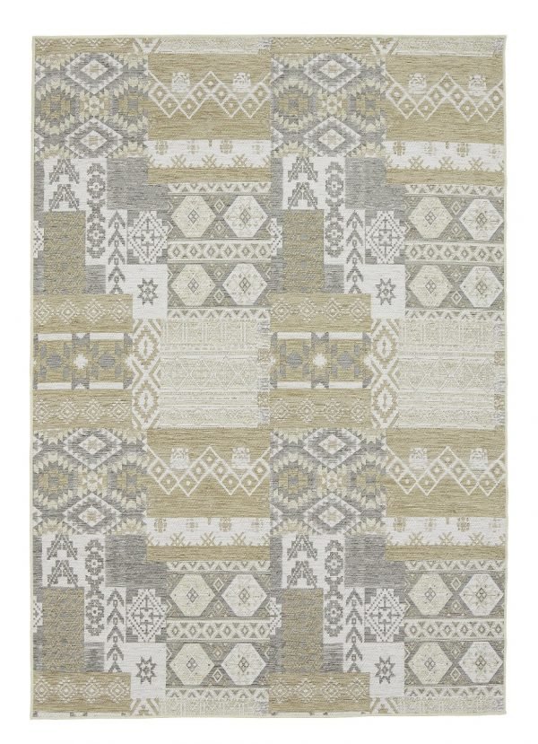 Koodi Patchwork Chenillematto Beige 160x230 Cm