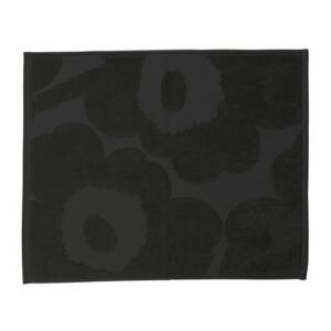Marimekko Unikko Pinta Kylpyhuonematto Musta