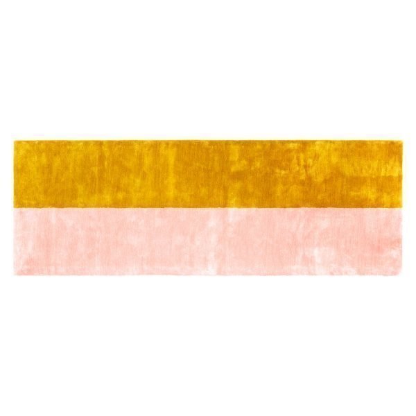 Normann Copenhagen Pavilion Matto Yellow / Light Pink 80x240 Cm