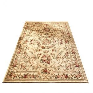 Oriental Weavers Romanttisesti Ruusukuvioitu Matto Beige