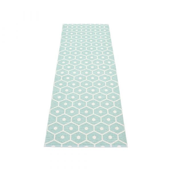 Pappelina Honey Matto Pale Turquoise / Vanilla 70x160 Cm