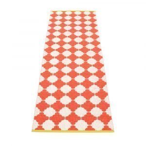 Pappelina Marre Matto Coral Red / Vanilla / Mustard 70x150 Cm