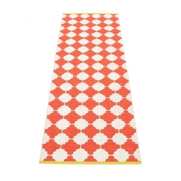 Pappelina Marre Matto Coral Red / Vanilla / Mustard 70x150 Cm