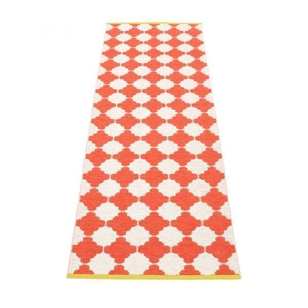 Pappelina Marre Matto Coral Red / Vanilla / Mustard 70x150 Cm