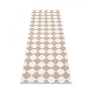Pappelina Marre Matto Mud / Vanilla / Turquoise 70x150 Cm