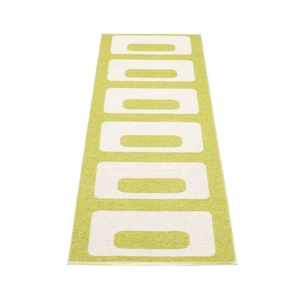 Pappelina Owen Matto Lime / Vanilla 70x160 Cm