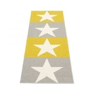 Pappelina Viggo Matto Warm Grey / Mustard / Vanilla 70x400 Cm