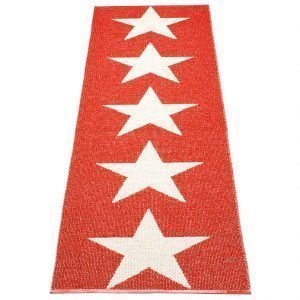 Pappelina Viggo One Matto Red / Vanilla 70x350 Cm