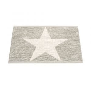 Pappelina Viggo Star Ovimatto Stone Metallic / Vanilla 70x50 Cm