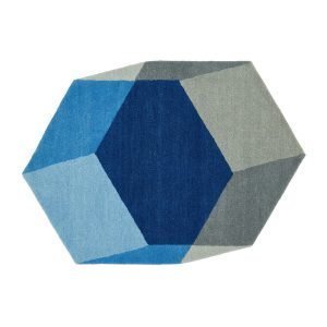 Puik Iso Hexagon Matto Sininen