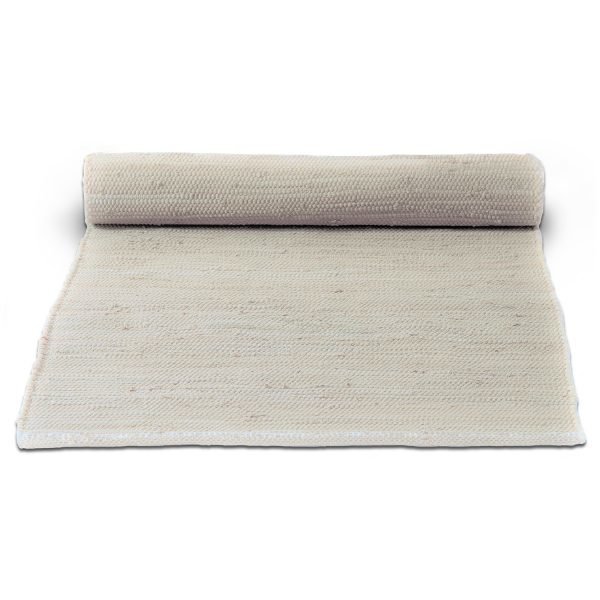 Rug Solid Cotton Matto Desert White 65x135 Cm