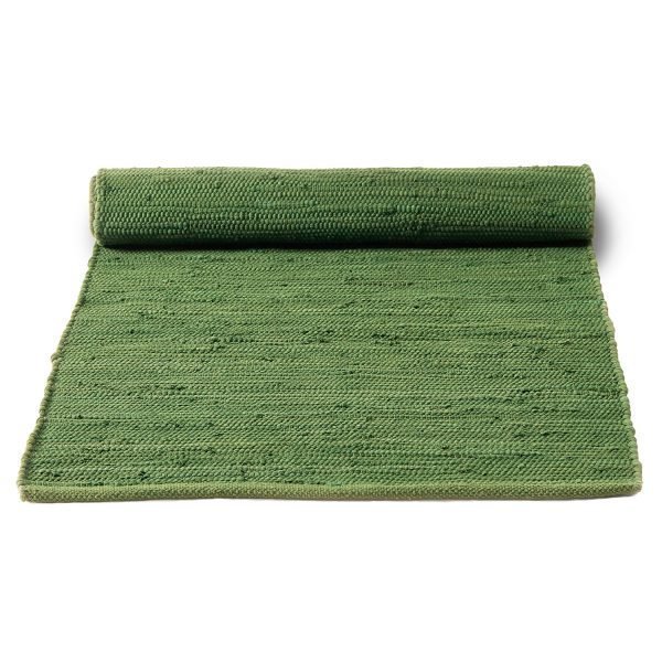 Rug Solid Cotton Matto Olive Green 140x200 Cm