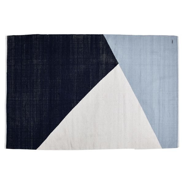 Rug Solid Horizon Villamatto Sininen / Valkoinen 160x240 Cm