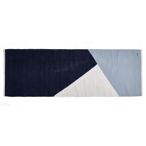 Rug Solid Horizon Villamatto Sininen / Valkoinen 80x240 Cm