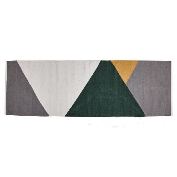 Rug Solid Horizon Villamatto Vihreä / Meripihka 80x240 Cm